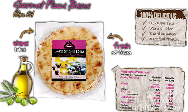 Bake Stone Deli Olive Oil Pizza Bases | Harris Farm Online
