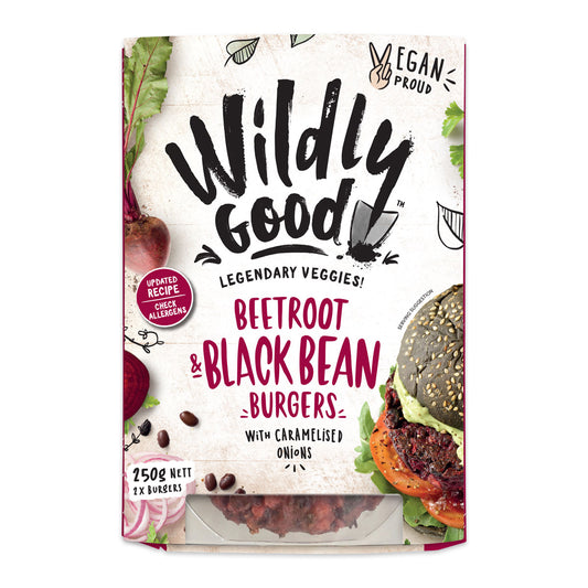 Wildly Good Beetroot and Black Bean Burgers 250g | Harris Farm Online