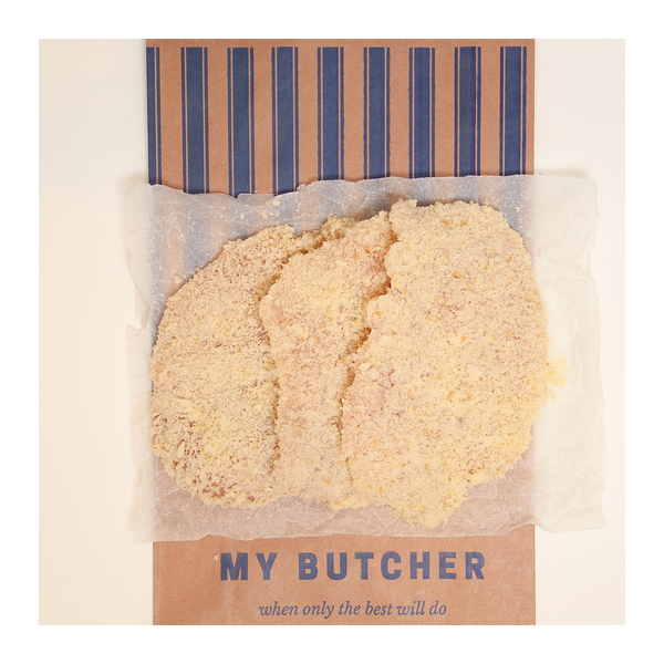 Butcher Chicken Schnitzel Crumbed 300-500g