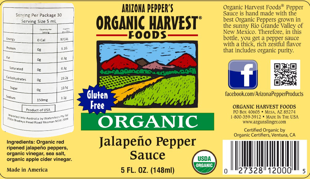 Organic Harvest Foods Organic Jalapeno Pepper Sauce | Harris Farm Online