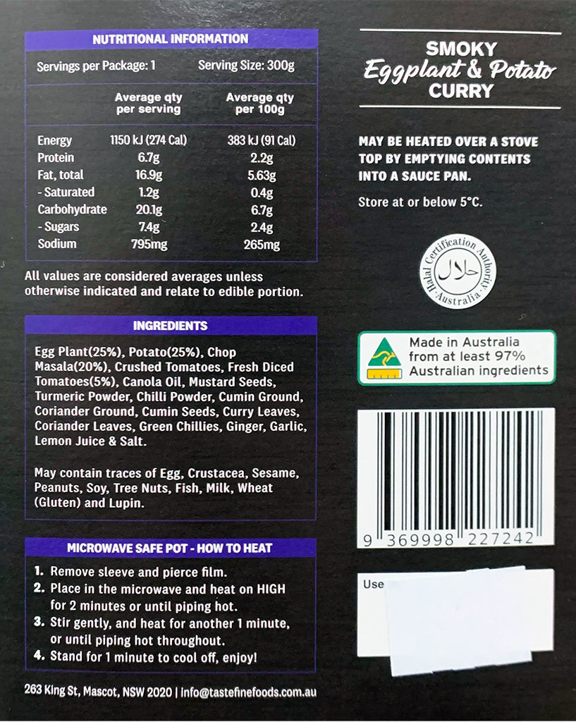 Taste Fine Food Smoky Eggplant and Potato Curry | Harris Farm Online
