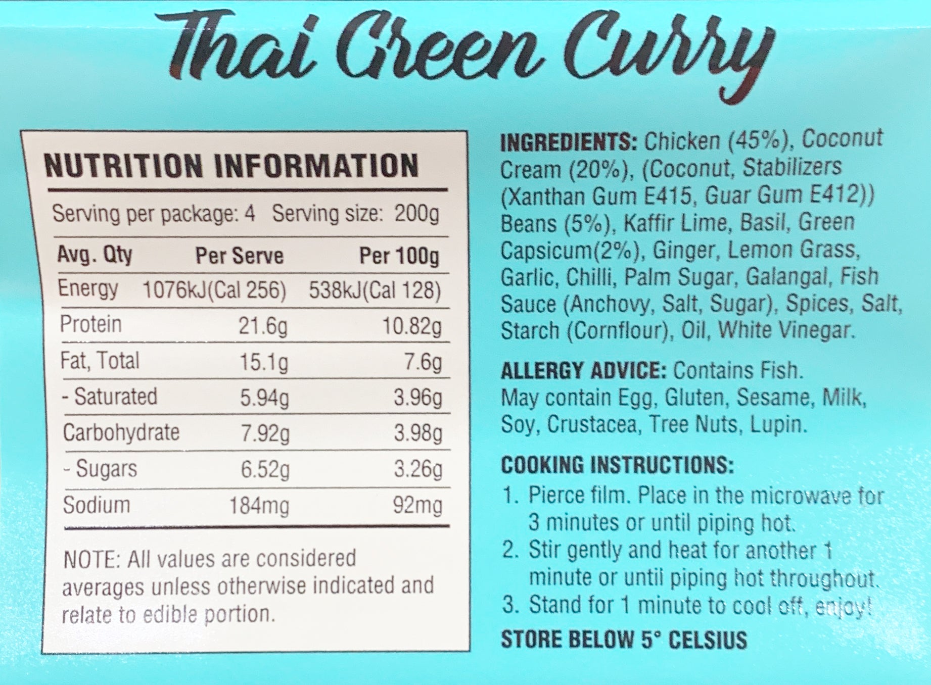 Whats For Tonight Thai Green Chicken Curry | Harris Farm Online