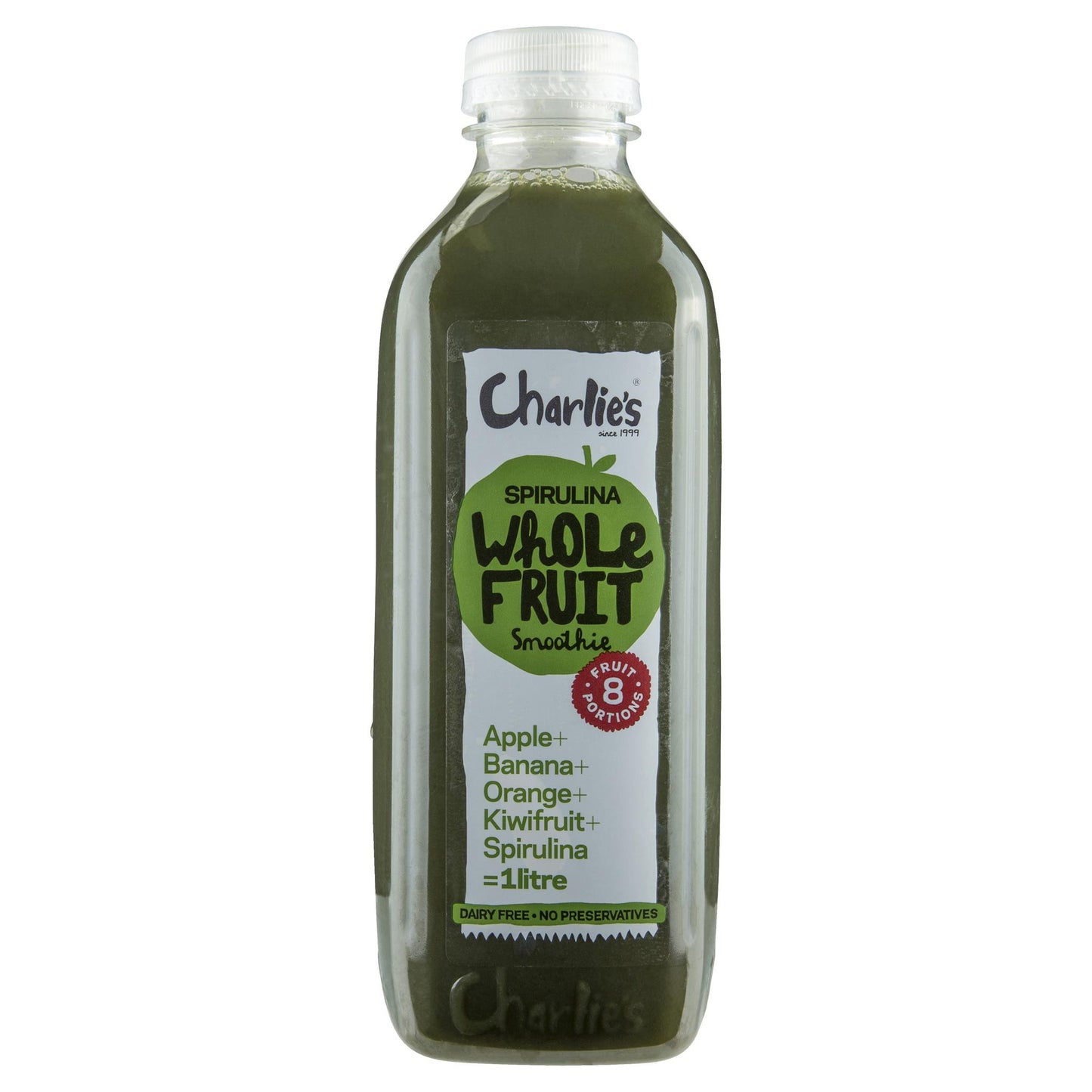Charlies Spirulina Whole Fruit Smoothie 1L , Frdg1-Drinks - HFM, Harris Farm Markets
 - 1