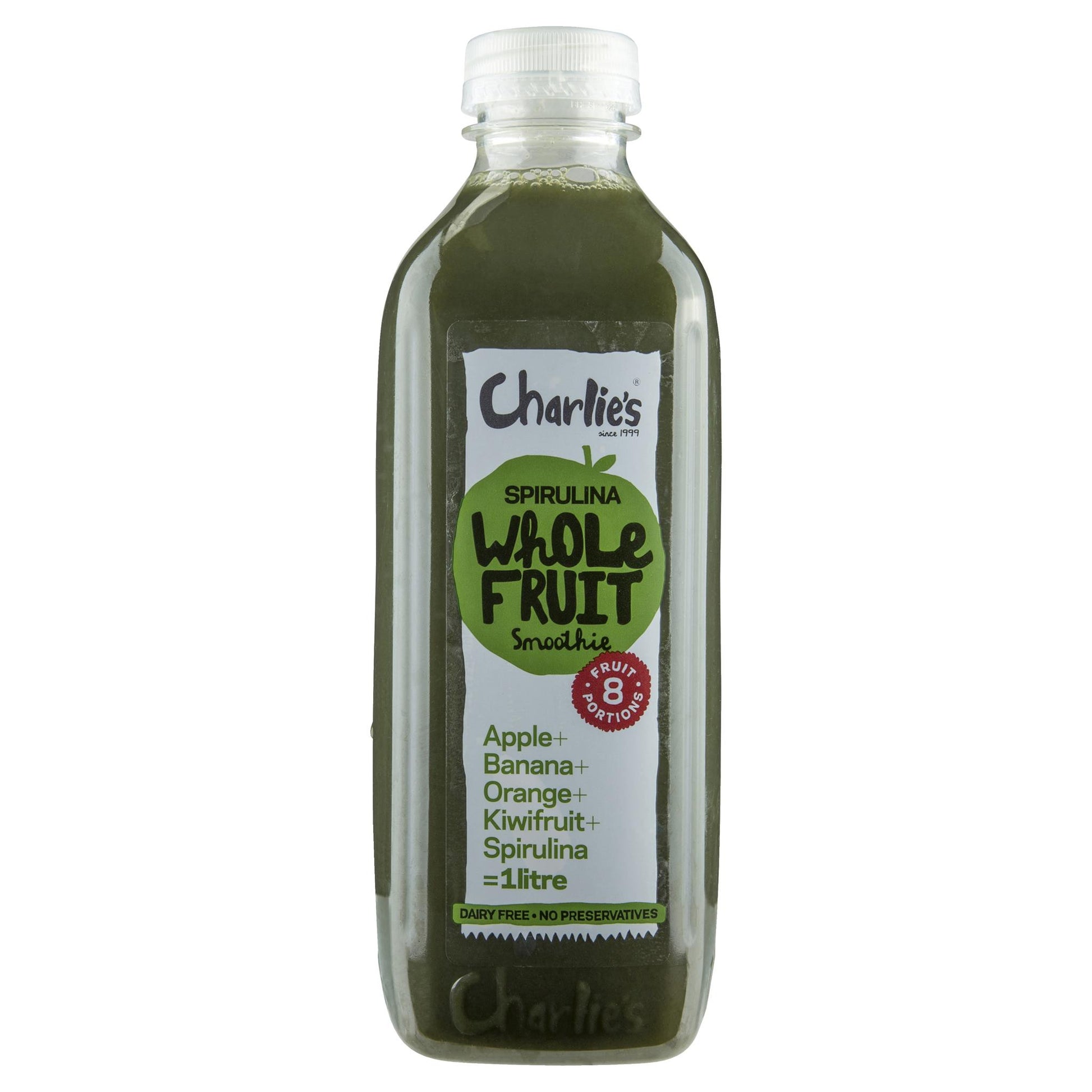 Charlies Spirulina Whole Fruit Smoothie 1L , Frdg1-Drinks - HFM, Harris Farm Markets
 - 1