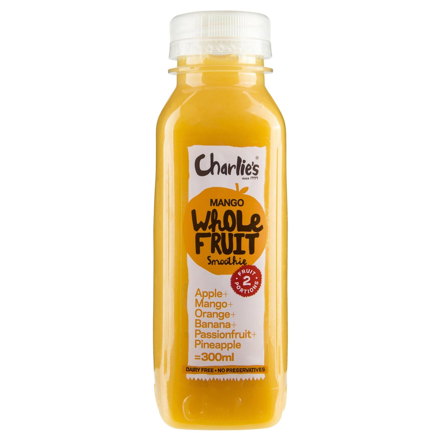 Charlies Mango Whole Fruit Smoothie 300ml , Frdg1-Drinks - HFM, Harris Farm Markets
 - 1