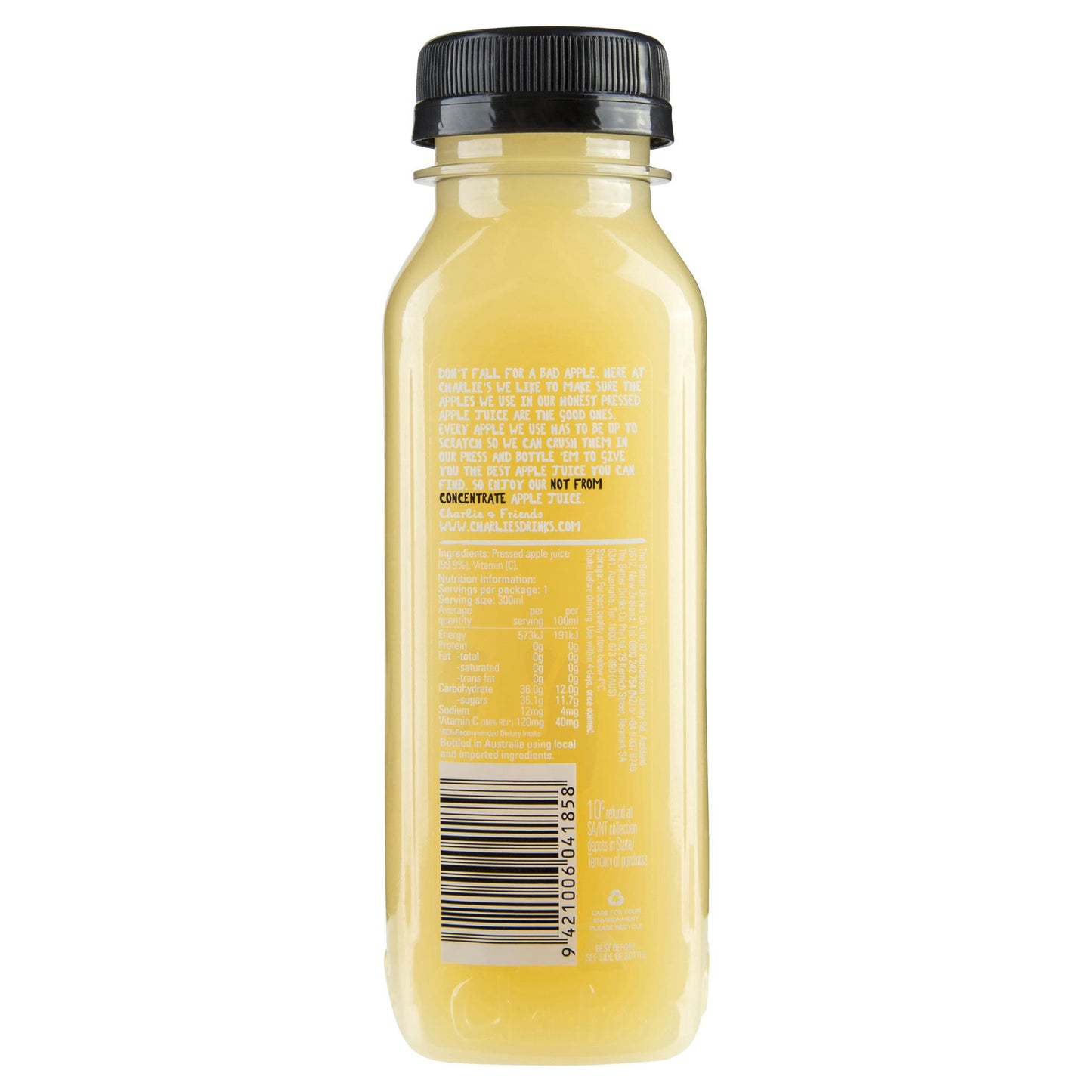 Charlies Honest Pressed Apple Juice 300ml , Frdg1-Drinks - HFM, Harris Farm Markets
 - 2