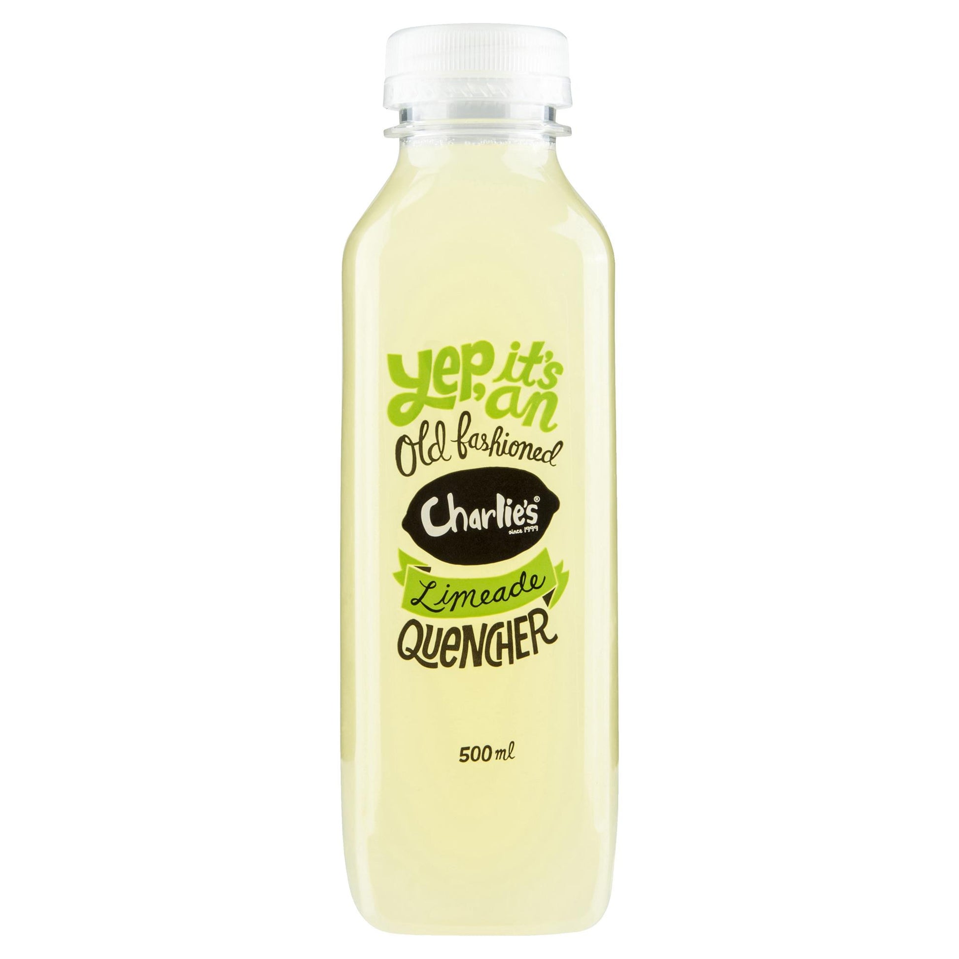 Charlies Old Fashioned Quencher Limeade 500ml , Frdg1-Drinks - HFM, Harris Farm Markets
 - 1