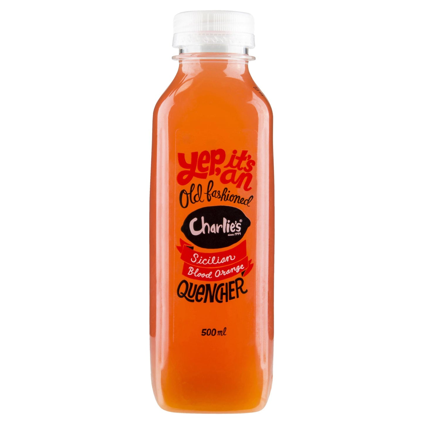 Charlies Old Fashioned Sicilian Blood Orange Quencher 500ml , Frdg1-Drinks - HFM, Harris Farm Markets
 - 1