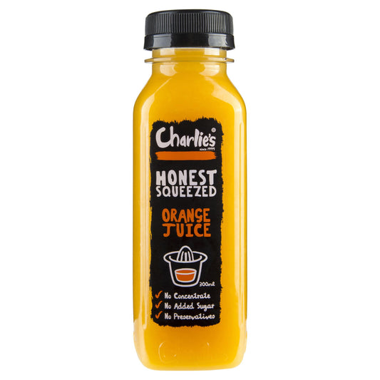 Charlies Honest Squeezed Orange Juice 300ml , Frdg1-Drinks - HFM, Harris Farm Markets
 - 1