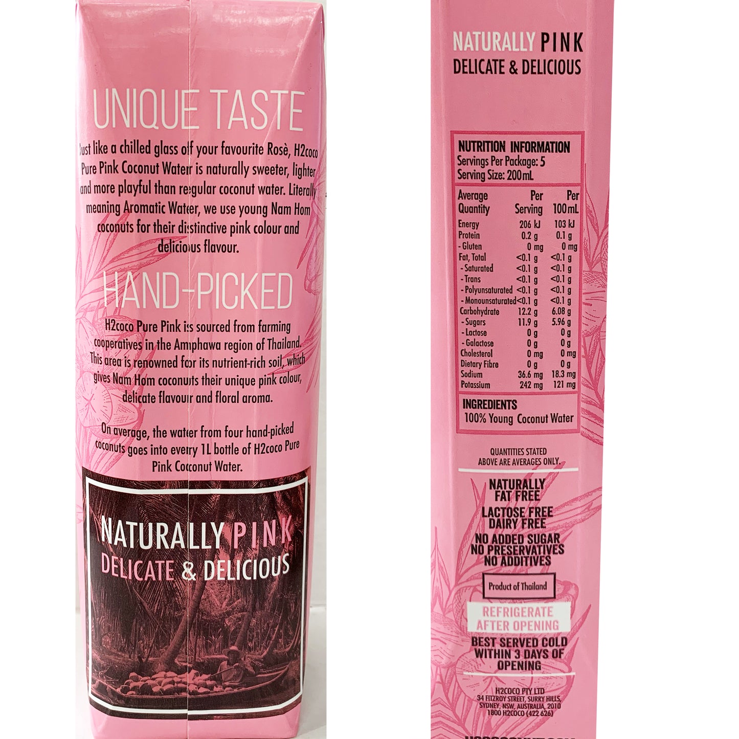 H2Coco - Pure Pink Coconut Water (1L)