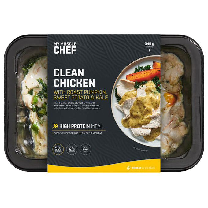 My Muscle Chef Clean Chicken with Roast Pumpkin, Sweet Potato and Kale | Harris Farm Online