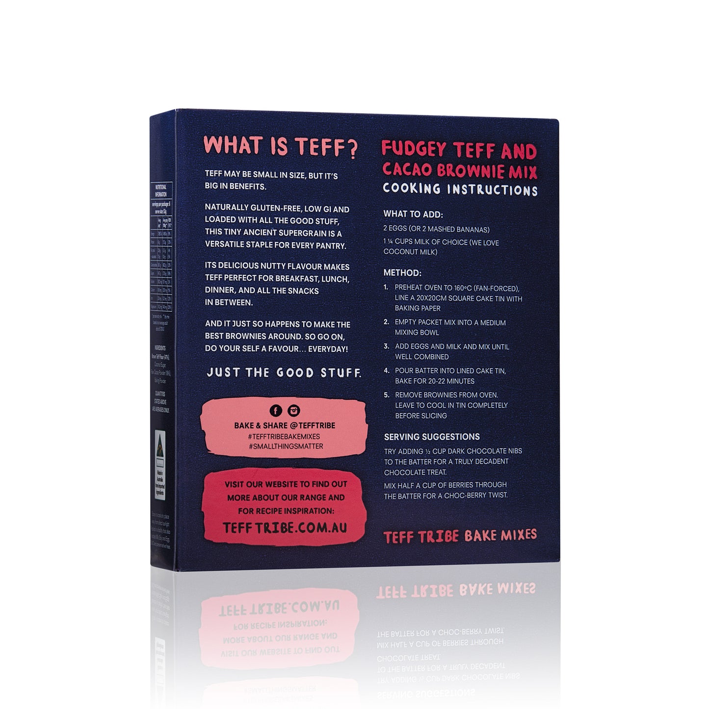 Fudgey Teff - Cacao Brownies Mix (320g)