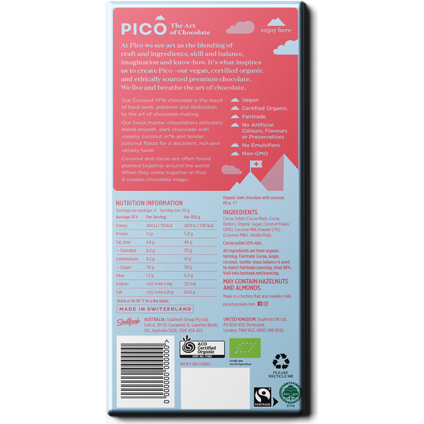 Pico Coconut Milk Dark Chocolate 80g