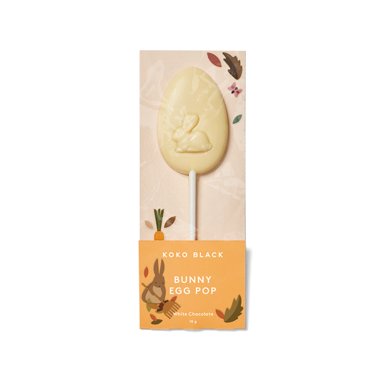 Koko Black Bunny Egg Pop White Chocolate | Harris Farm Online