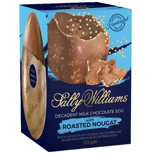 Sally Williams Milk Chocolate Egg with Roasted Nougat | Harris Farm Online