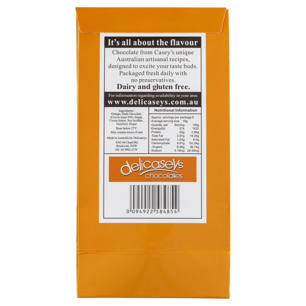 Delicaseys Chocolates Orange 140g , Grocery-Confection - HFM, Harris Farm Markets
 - 2