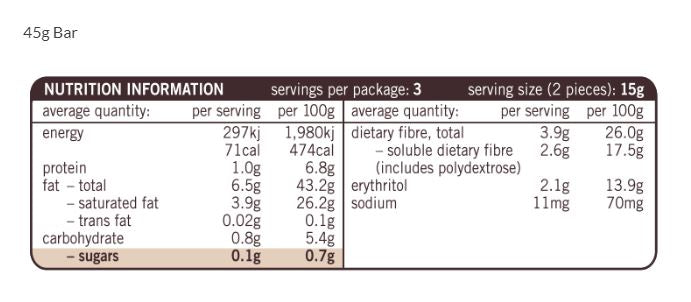 Well Naturally - Dark Chocolate Bar - Rich Dark (45g)