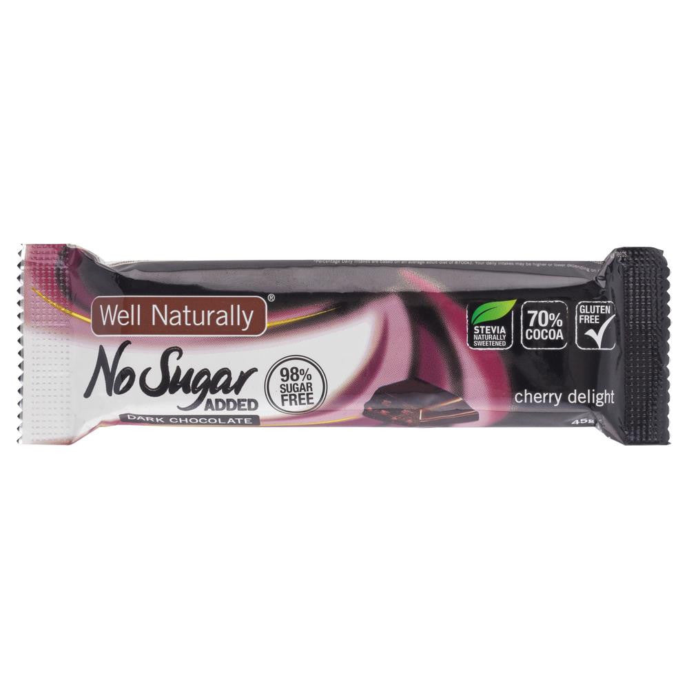 Well Naturally Sugar Free Chocolate Cherry 45g , Grocery-Confection - HFM, Harris Farm Markets
 - 1
