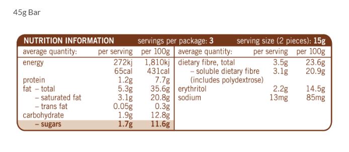 Well Naturally - Milk Chocolate Bar - Fruit and Nut (45g)
