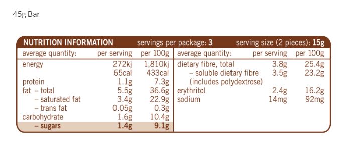 Well Naturally - Milk Chocolate Bar - Creamy Milk (45g)