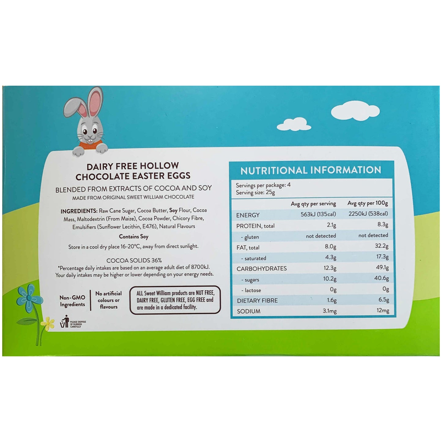 Sweet William Dairy Free Chocolate Easter Egg | Harris Farm Online