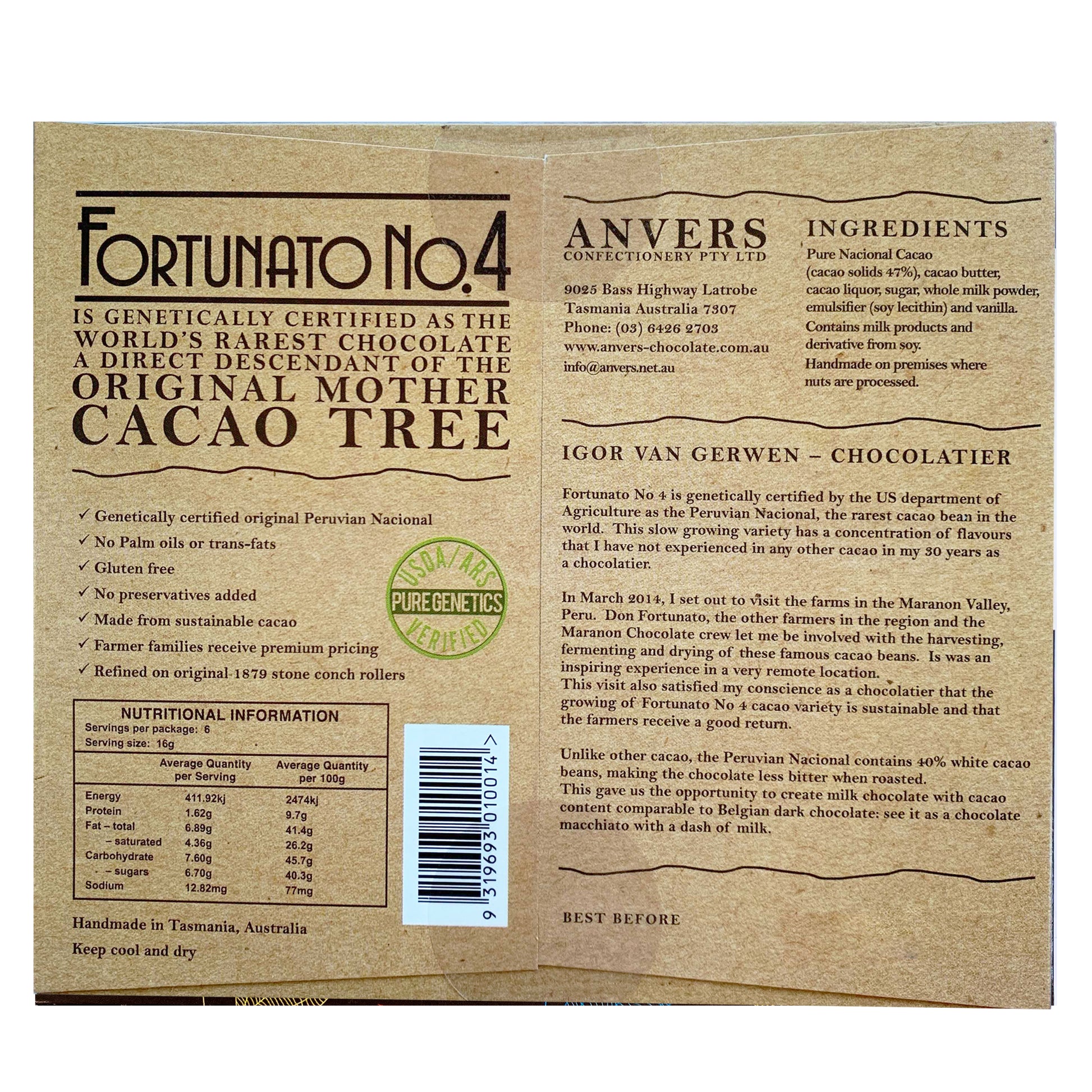 Fortunato No.4 Milk Chocolate | Harris Farm Online