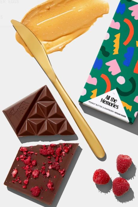 Hey Tiger Peanut Butter and Raspberry Vegan Dark Chocolate | Harris Farm Online