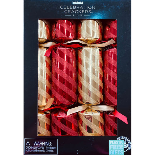 Celebration Glitter Stripe Luxury Crackers | Harris Farm Online