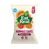 Eat Real Vegan Hummus Chips Tomato and Basil 135g