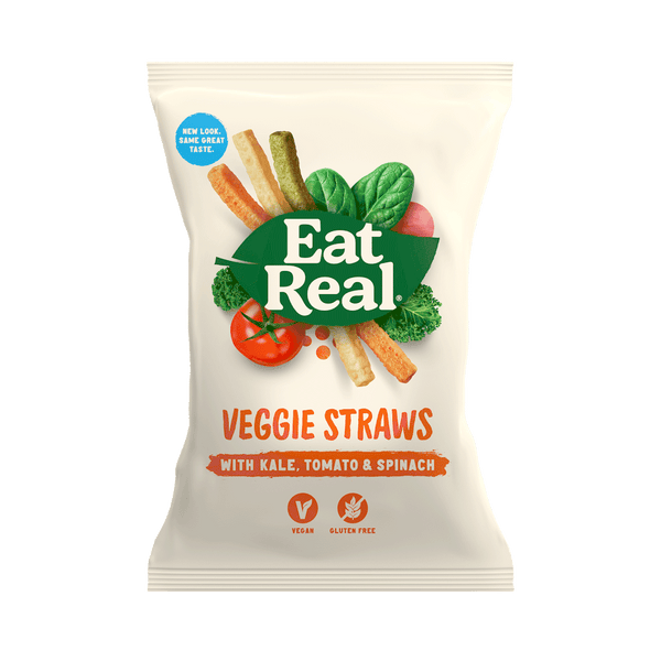 Eat Real Vegan Veggie Straws Kale, Tomato, Spinach and Potato 113g