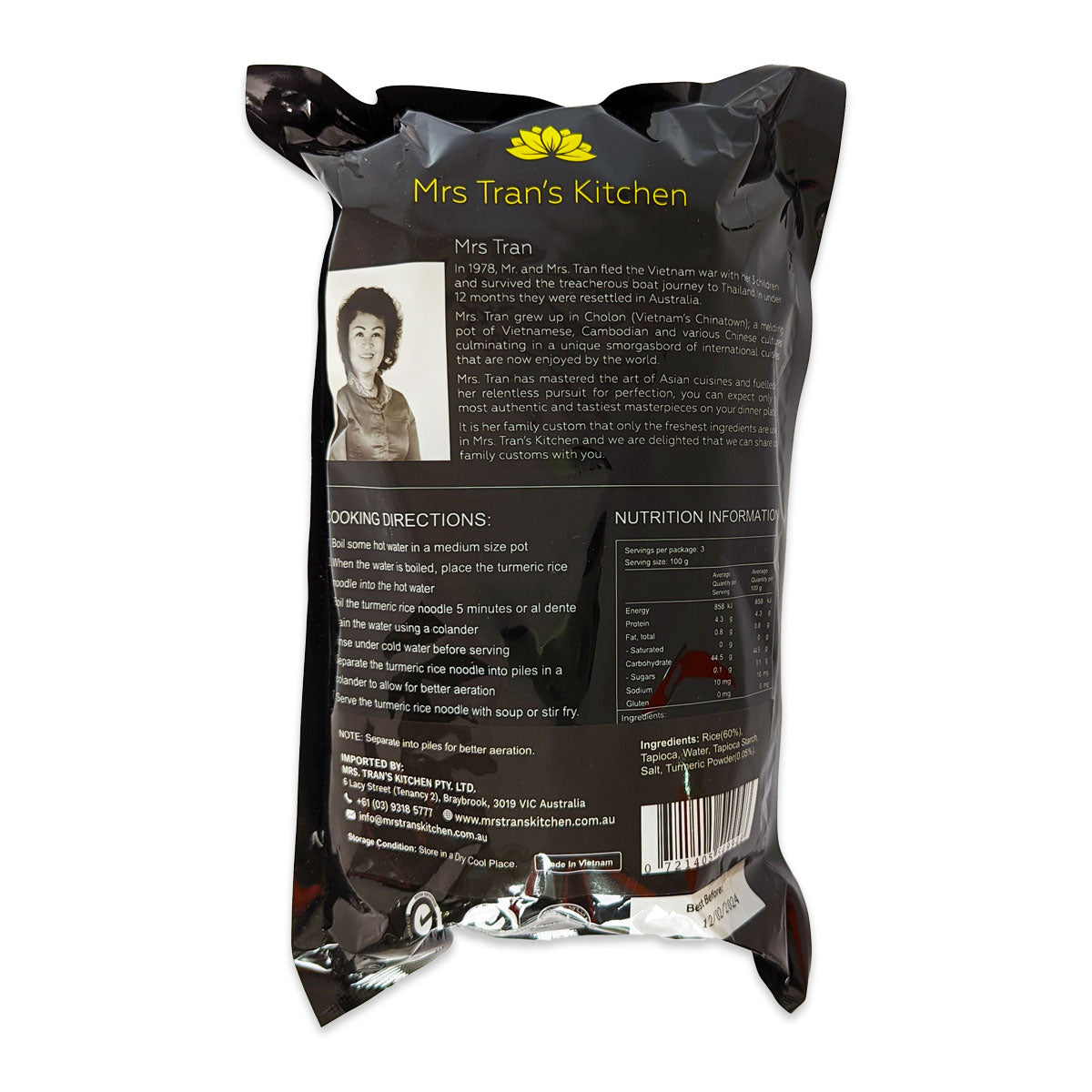 Mrs Trans Kitchen Turmeric Rice Noodles 300g | Harris Farm Online