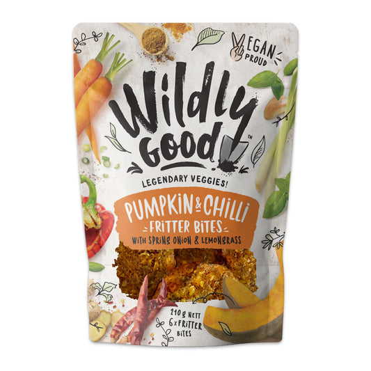Wildly Good Pumpkin and Chilli Fritter Bites 210g | Harris Farm Online