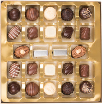 Cachet - Unique Belgian Chocolates - Milk, Dark & White Assortment (24 pieces, 315g)