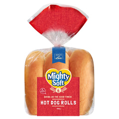 Mighty Soft Hot Dog Rolls x6