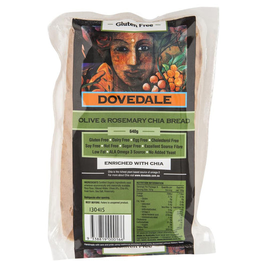 Dovedale Olive & Rosemary Chia Bread 640g , Z-Bakery - HFM, Harris Farm Markets
 - 1