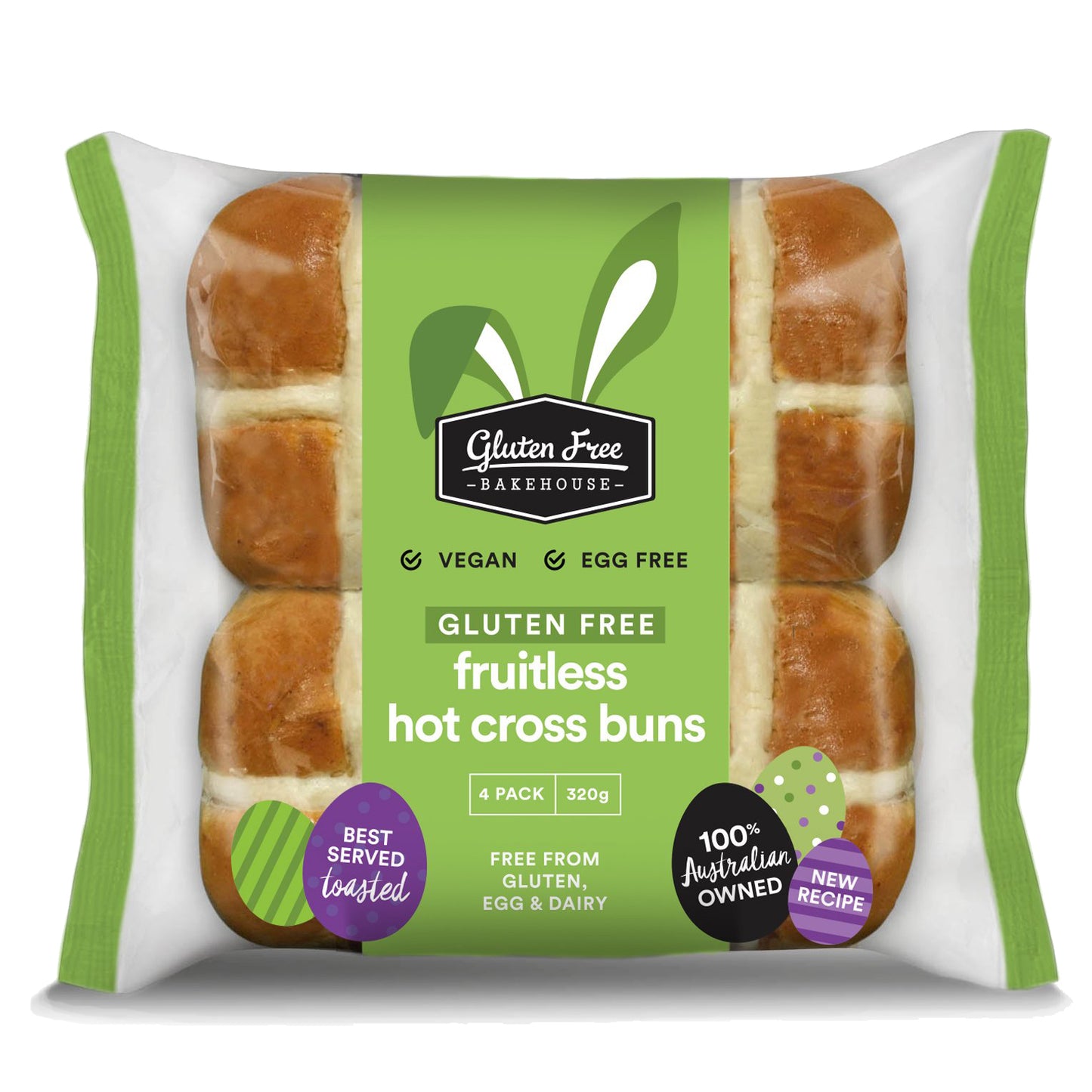 Gluten Free Bakehouse Hot Cross Buns Fruitless | Harris Farm Online