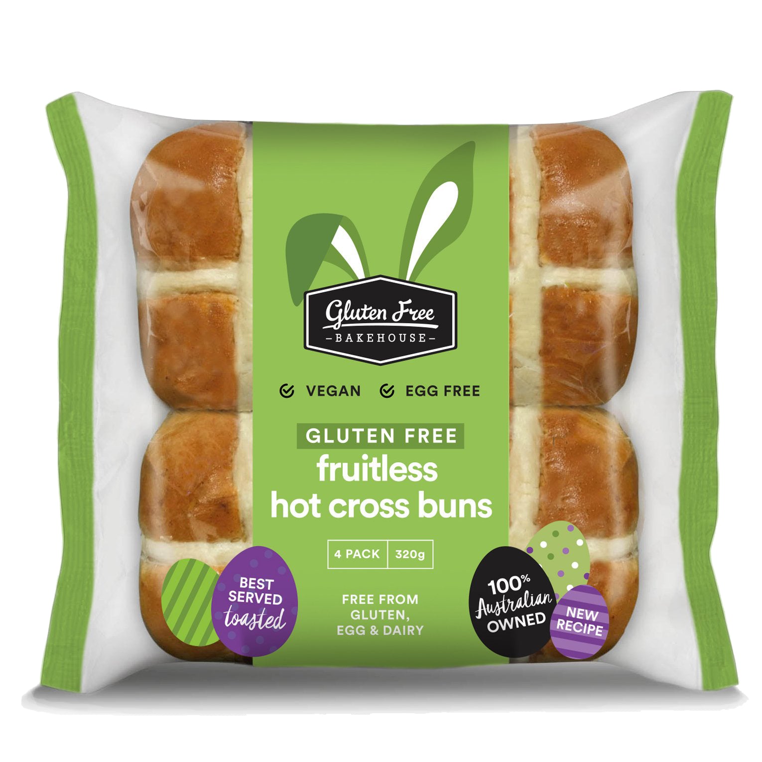 Gluten Free Bakehouse Hot Cross Buns Fruitless | Harris Farm Online