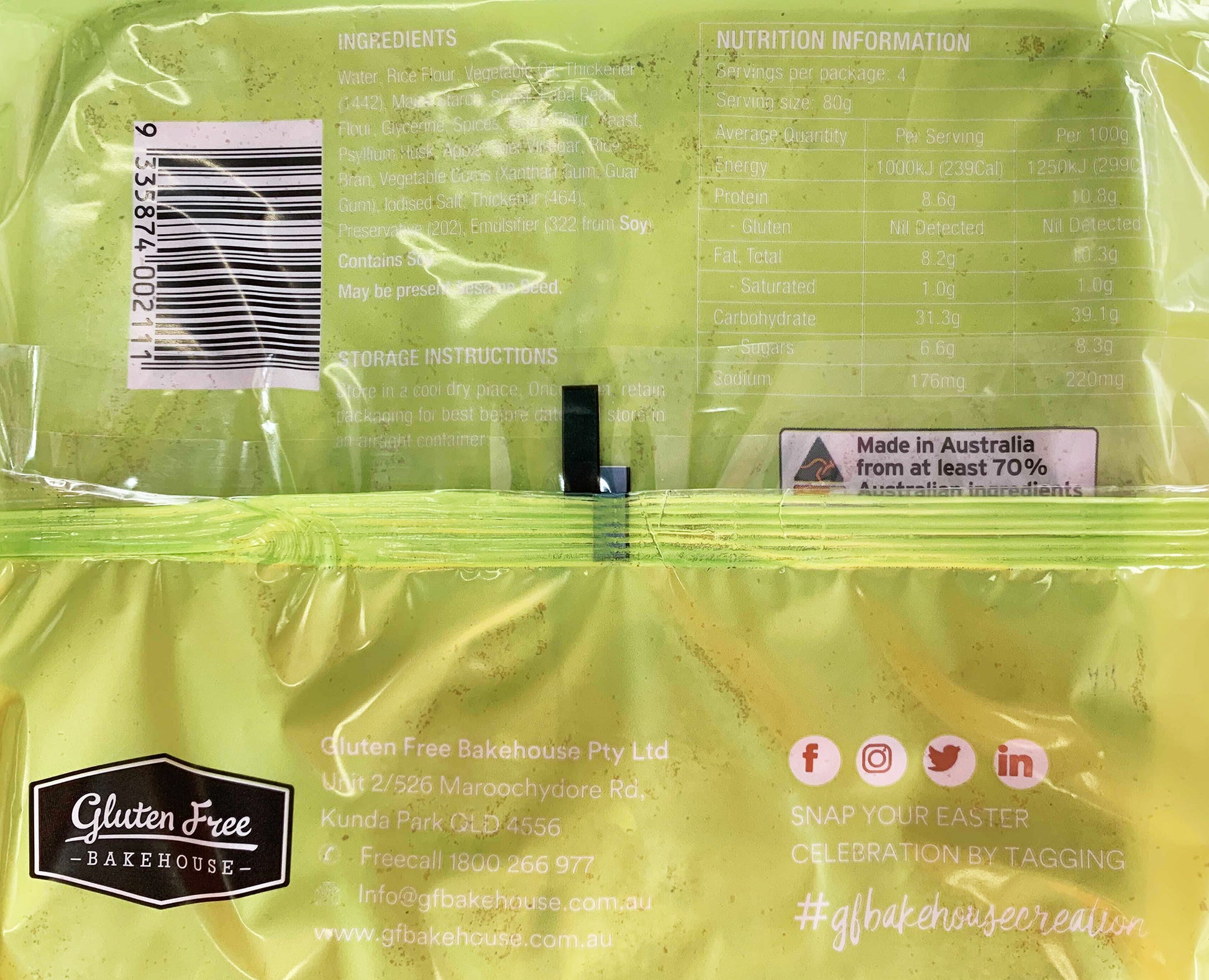 Gluten Free Bakehouse Hot Cross Buns Fruitless | Harris Farm Online
