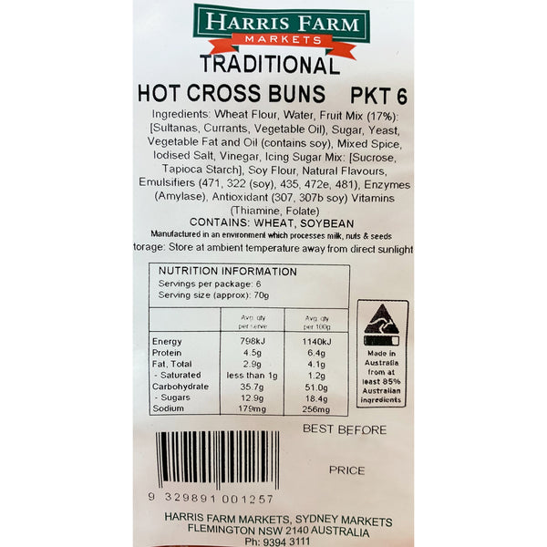 Harris Farm Traditional Hot Cross Buns | Harris Farm Online