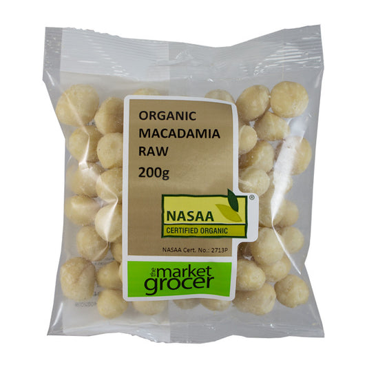 Macadamias Raw Organic 200g Market Grocer , Grocery-Nuts - HFM, Harris Farm Markets
