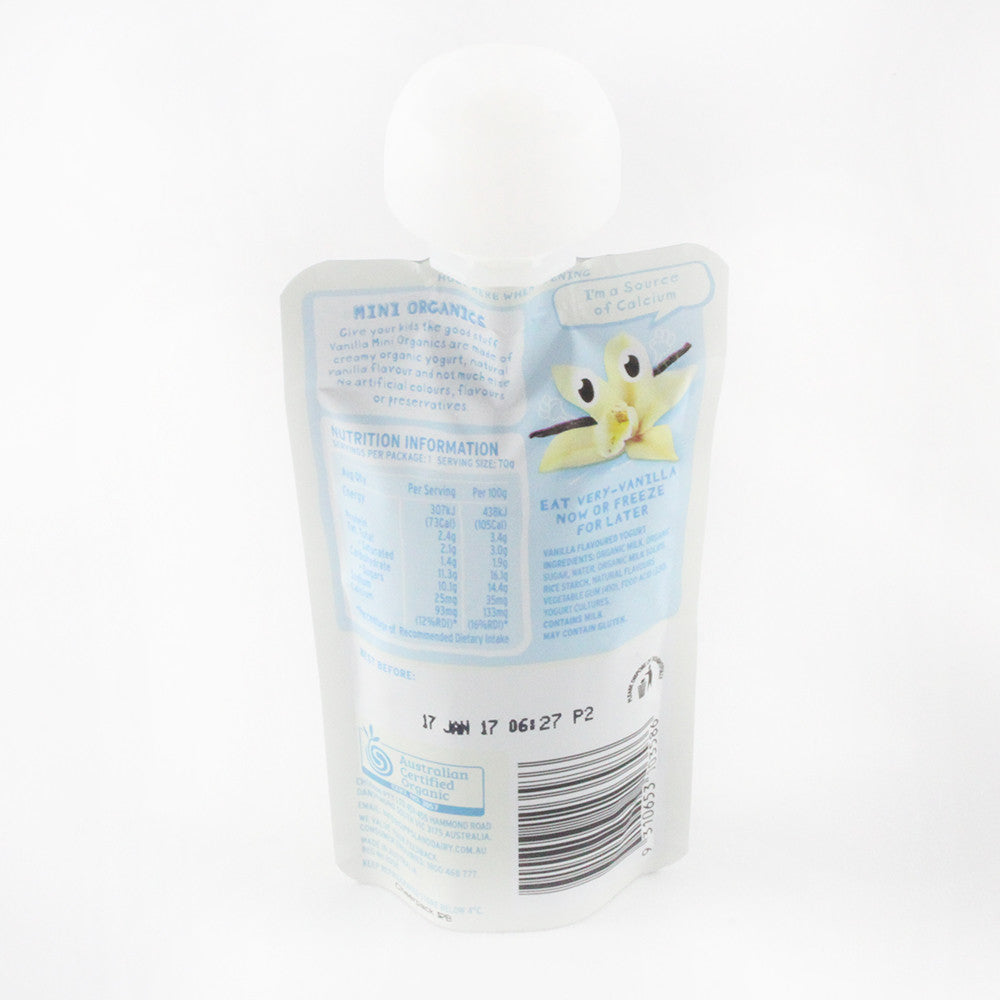 Gippsland Organic Yoghurt Vanilla 70g , Frdg2-Dairy - HFM, Harris Farm Markets
 - 2