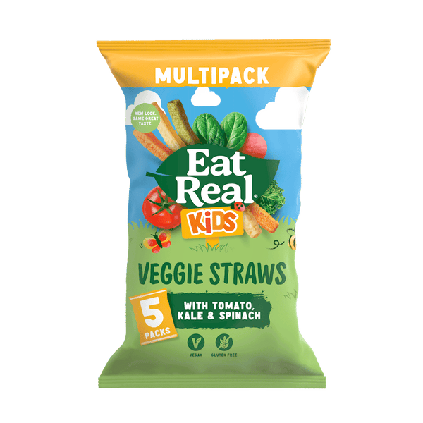 Eat Real Veggie Straws Kale, Tomato and Spinach Multi-Pack 5x20g