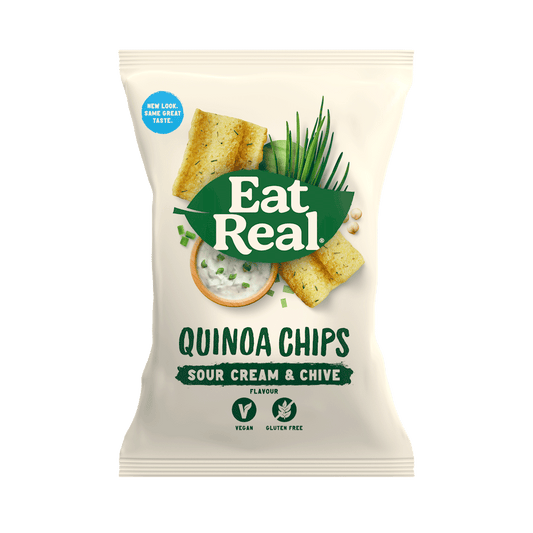 Eat Real Vegan Quinoa Chips Sour Cream and Chive 80g