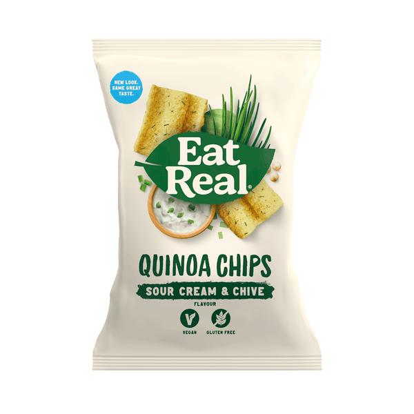 Eat Real Vegan Quinoa Chips Sour Cream and Chive 80g