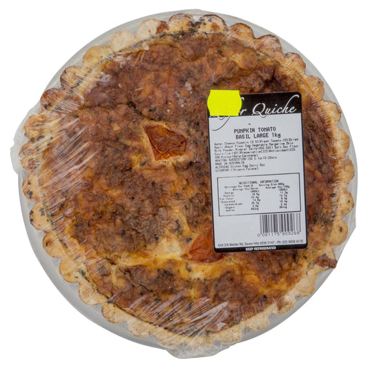 Quiche Pumpkin Tomato Basil Large 1kg , Frdg3-Meals - HFM, Harris Farm Markets
