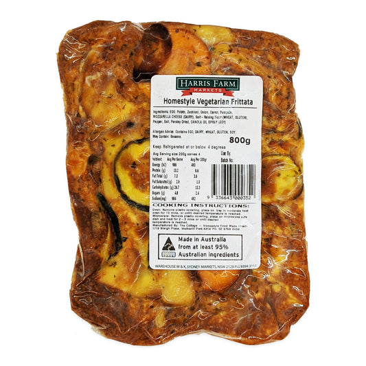 Harris Farm Frittata Homestyle Vegetarian 800g | Harris Farm Online