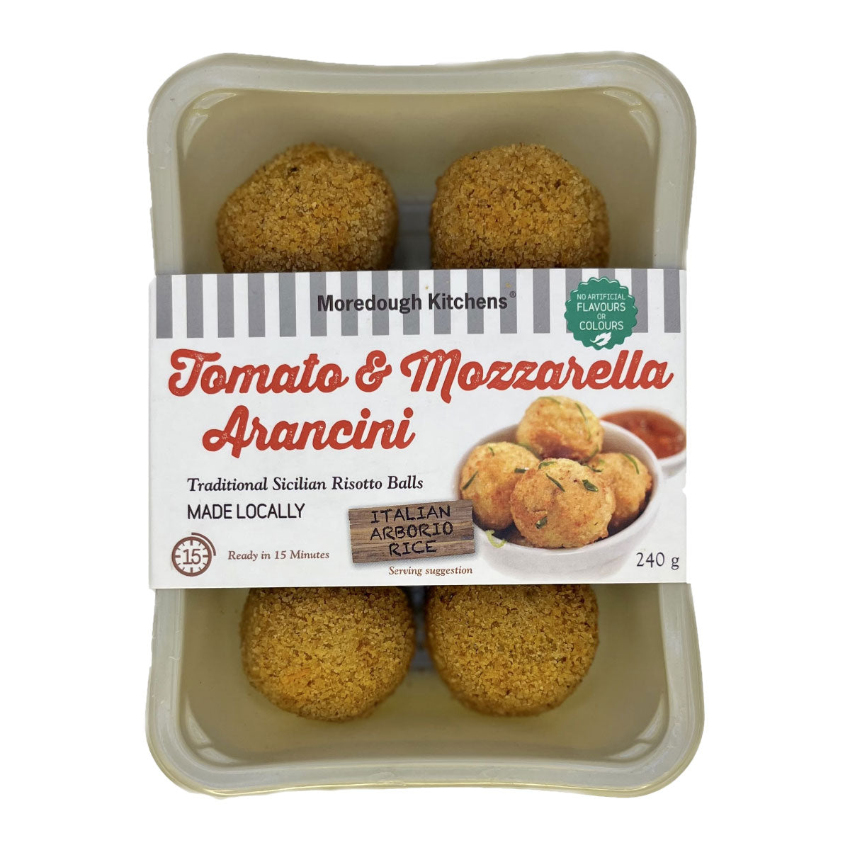 Moredough Kitchens Tomato and Mozzarella Arancini 240g | Harris Farm Online