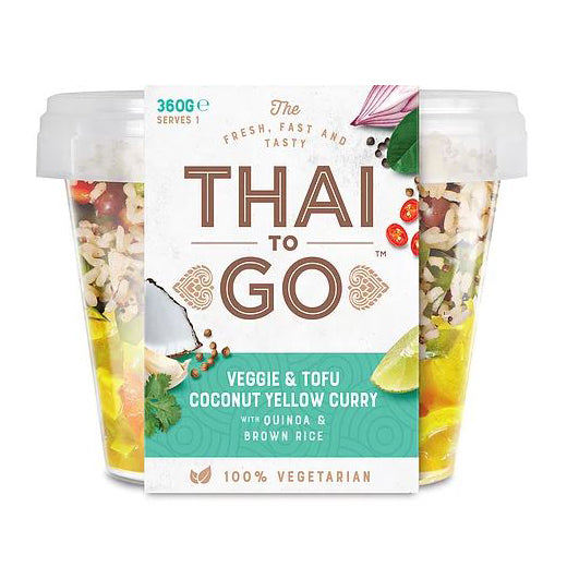 Thai to Go - Veggie and Tofu Coconut Yellow Curry - with Quinoa and Brown Rice (360g)