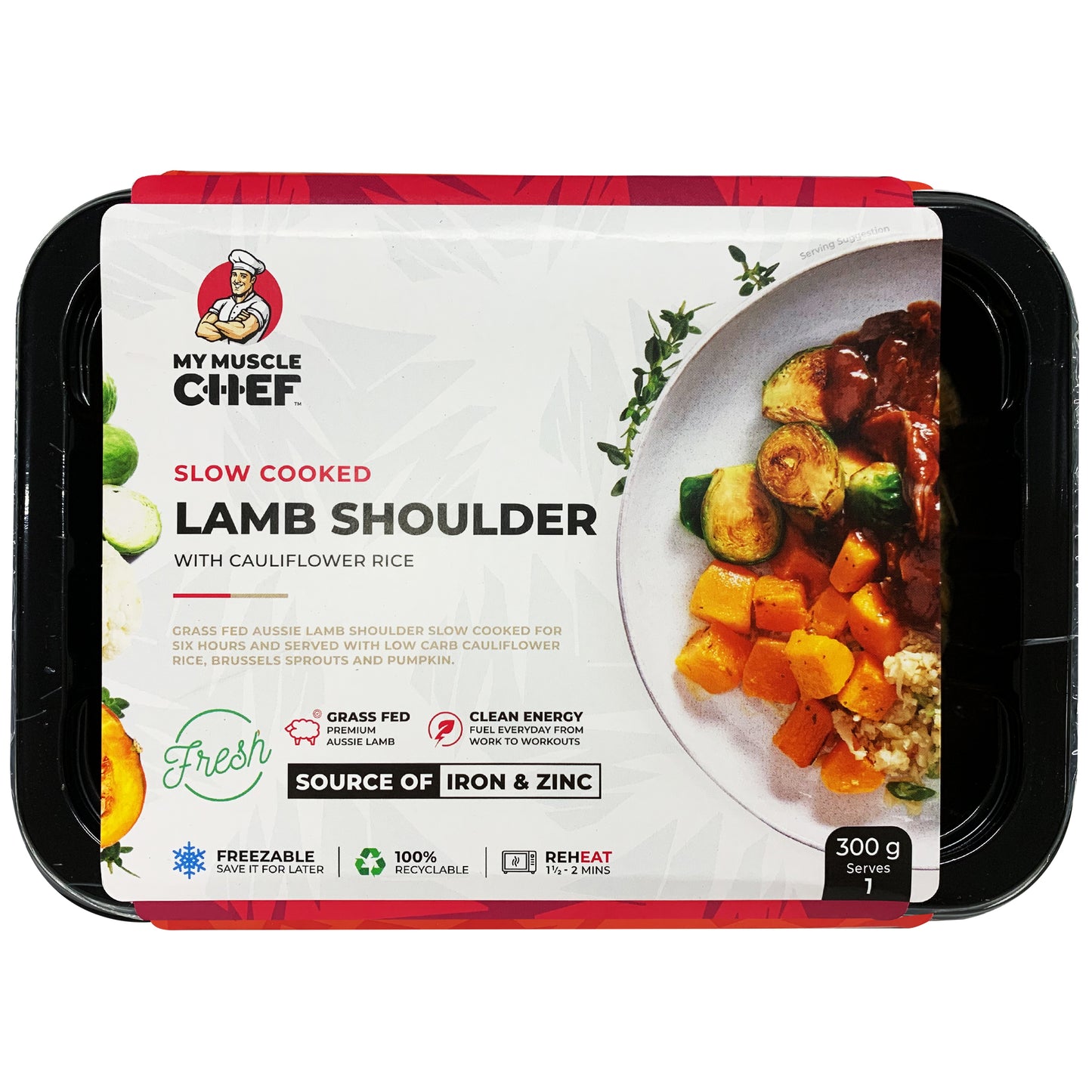 My Muscle Chef Slow Cooked Lamb Shoulder with Cauliflower Rice 300g