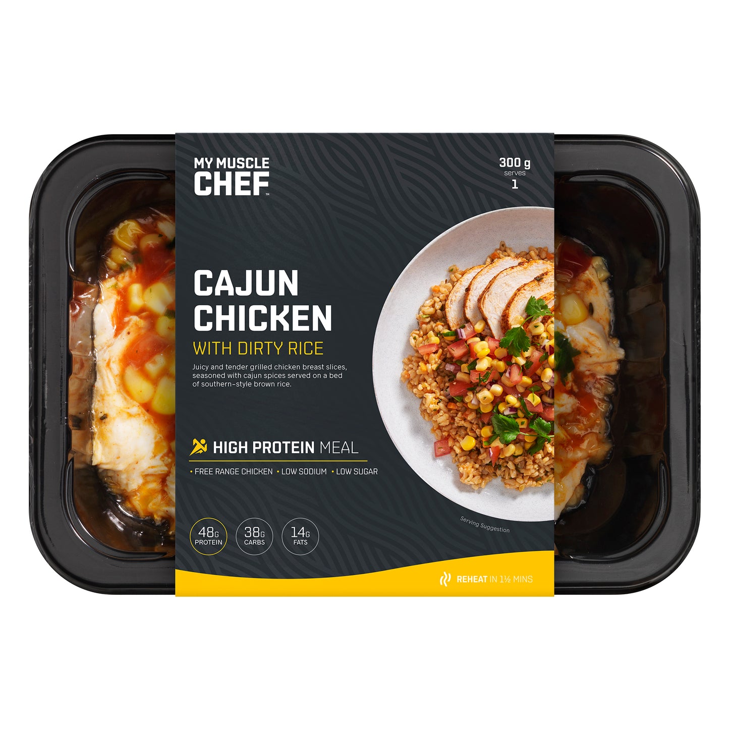 My Muscle Chef Grilled Cajun Chicken with Dirty Rice 300g